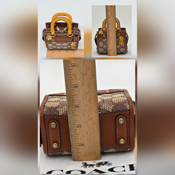 Coach 1941 Rogue Satchel 12 In Signature Jacquard , GUC - Picture 14 of 16